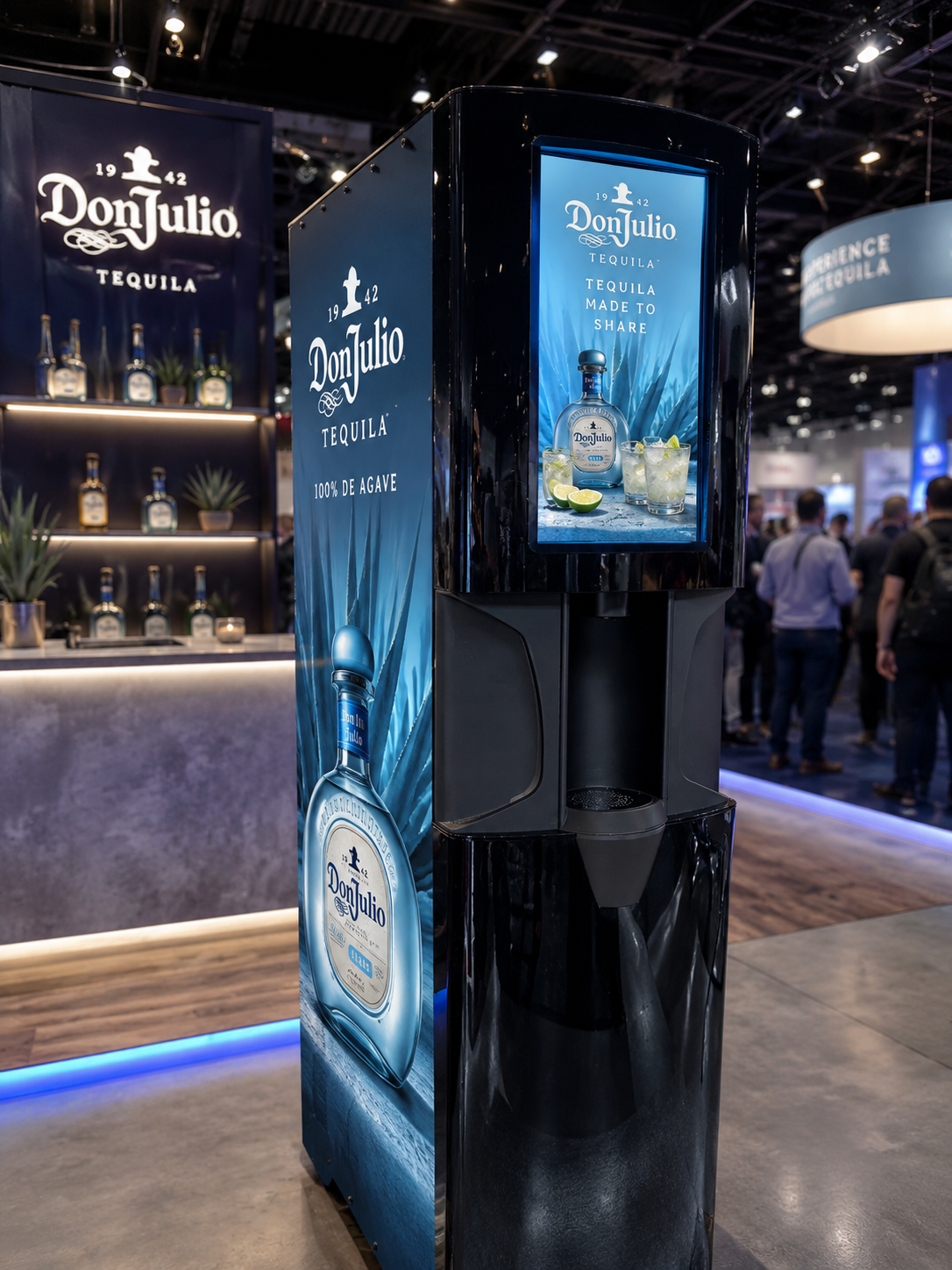 Portrait activation image showing a Sylf-branded beverage setup