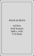 Pour screen advertising placement preview