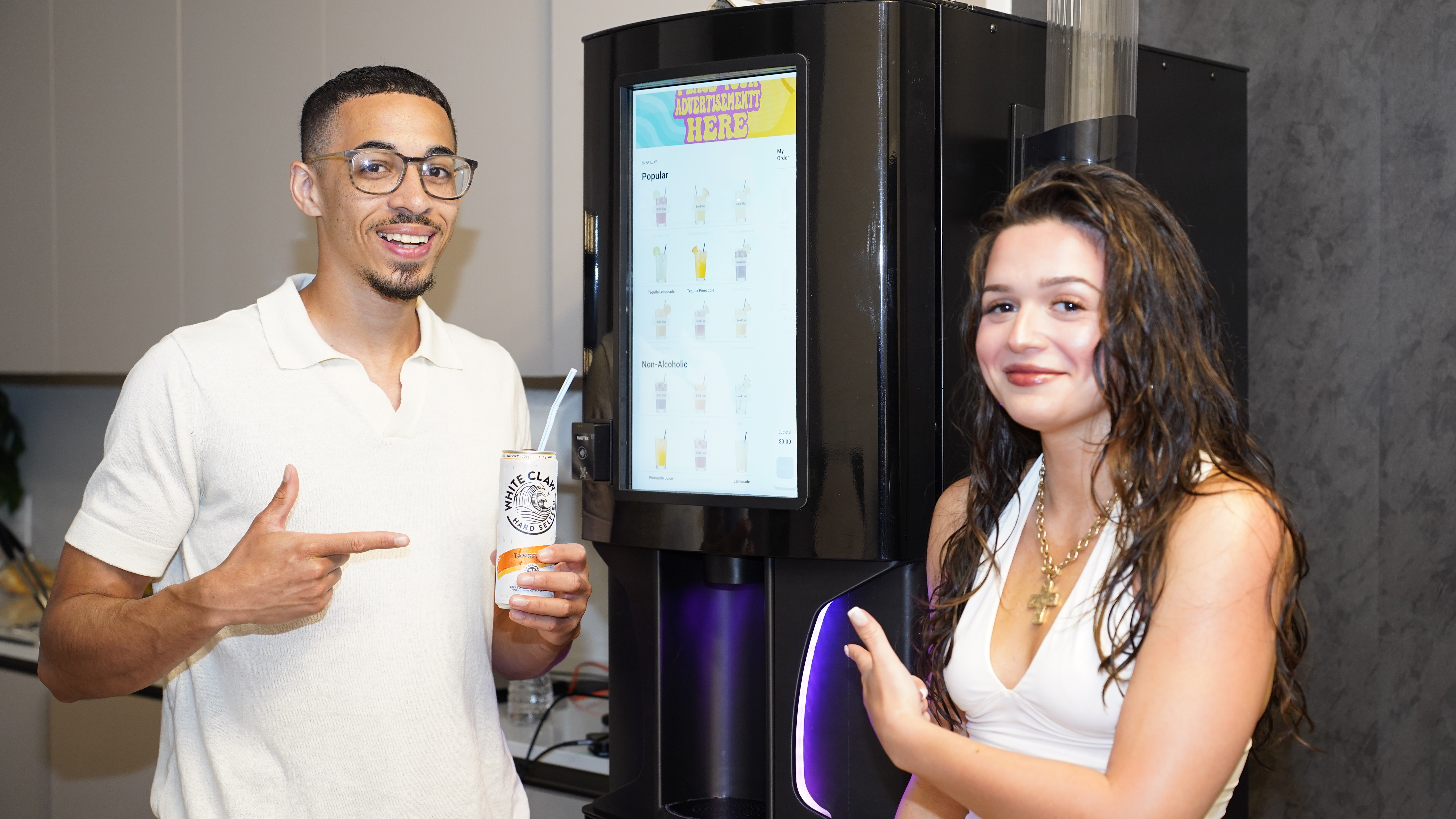 Guests posing at a live Sylf activation